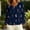 Dark Blue, variant on V-Neck Women'S Tops, Tees & Blouses Pull-on White Long Sleeve Boho Blouses & Tops Geometric Printed Rayon Blend Feathers White,Xxxl