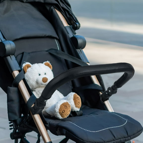 Beaupretty Bumper Handle Stroller Black Pu 1Pcs with Three Layer Design