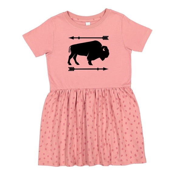 Inktastic Buffalo Cute Animal Western Girls Toddler Dress