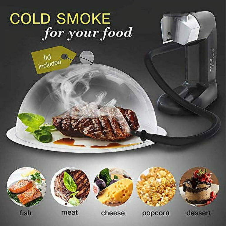 Homia Smoking Gun Wood Smoke Infuser - Premium Kit, 14 Pcs, Smoker Machine with Accessories and Wood Chips - Cold Smoke for Food and Drinks - Gift for