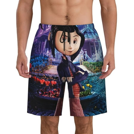 

Coraline Mens Beach Shorts Breathable Beach Surfing Beach Bathing Suits Pant
