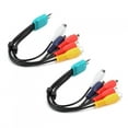 thumbnail image 2 of Para cable AV, 2 piezas para Samsung LCD, cable AV doble, cable de video RCA, True Excellence, 2 of 12