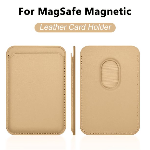 Funda tipo billetera con ranura para tarjetas de cuero magnético Magsafe para iPhone 14 Pro Max 13 12 11 para Samsung S23 Ultra S22 Accesorios Dengxun unisex