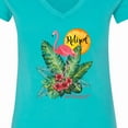 thumbnail image 4 of Inktastic Tropical Retirement Watercolor Women's V-Neck T-Shirt, 4 of 5