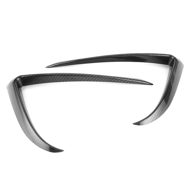 Front Foglight Eyebrow, High Performance High-end Fog Lamp Eyebrow, Rugged Increase Aerodynamics Fit For Model 3 Black,Gloss Black,Carbon Fiber Style