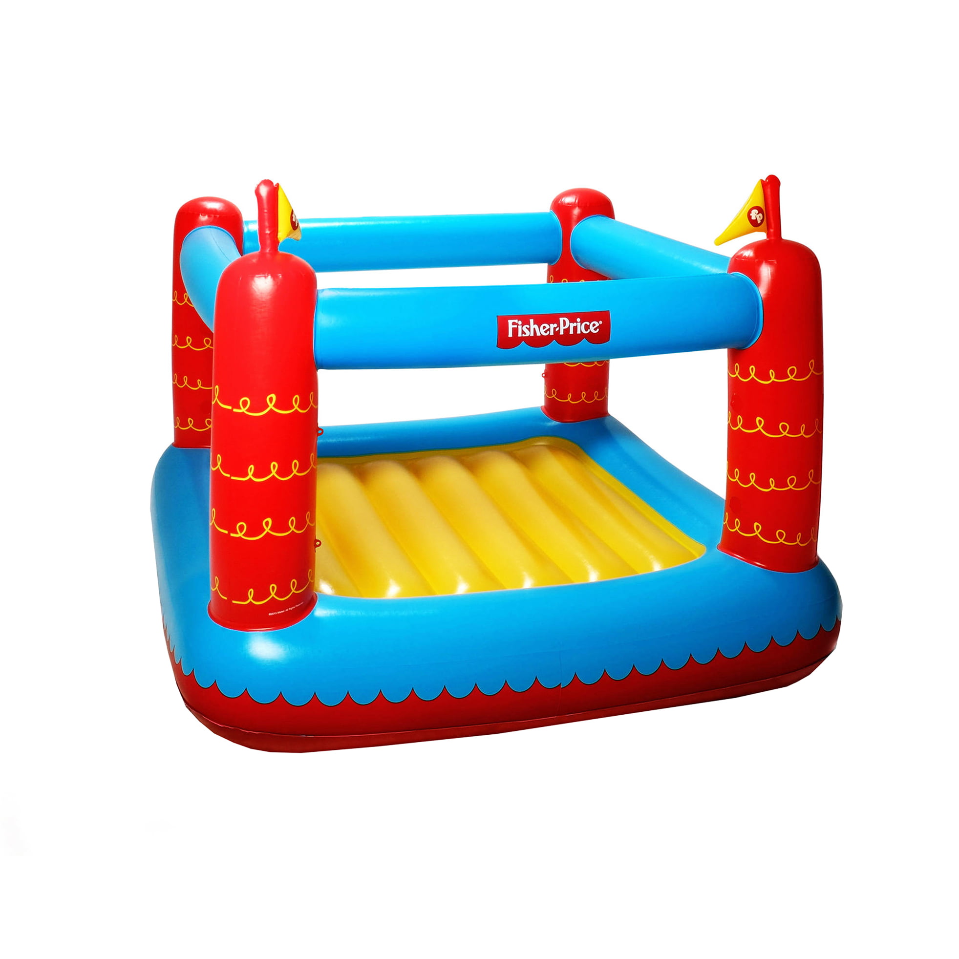 Fisher-Price Bouncetastic Inflatable Castle Bouncer With Removable Mesh Walls 