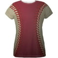 thumbnail image 1 of Baseball League Red and Sand All Over Womens T Shirt Multi SM, 1 of 2