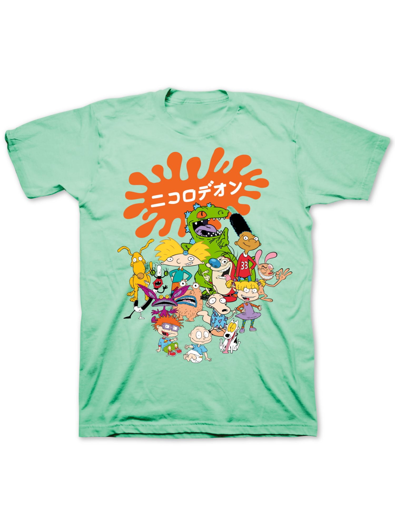 NICKELODEON Mens Aqua Graphic Tee 