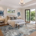 thumbnail image 3 of BERTHMEER 5'x7' Abstract Area Rugs for Living Room Bedroom Kitchen Rugs Non Slip Washable Modern Distressed Dorm Office Dining Room Indoor Rugs, Blue Multicolor, 3 of 5