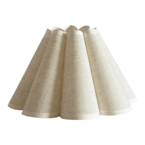 Pantalla de lámpara en forma de pétalo, cubierta de tela para lámpara decorativa, pantalla de repuesto para colgante, para dormitorio, hogar y Lino