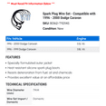 thumbnail image 2 of Spark Plug Wire Set - Compatible with 1996 - 2000 Dodge Caravan 1997 1998 1999, 2 of 2