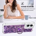 thumbnail image 5 of Funda para Motorola Moto G Play 4G 2024 con Brillo Líquido Flotante, Purpurina, Parachoques y Anillo Giratorio Soporte, 5 of 5