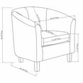 thumbnail image 6 of Trent Home Faux Leather Gray Chair Rectangular Removable Cushion 29.9"H Unassembled, 6 of 6