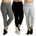 thumbnail image 2 of Ladies Cotton Capri Leggings Plus Size, 2 of 2