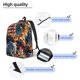 thumbnail image 3 of Easygdp Whimsical Animal Spiral Mochila de Lona Resistente para Laptop, Compatible con Laptops de 15 a 17 pulgadas, Ideal para Escuela, Trabajo y Viajes-Small, 3 of 5
