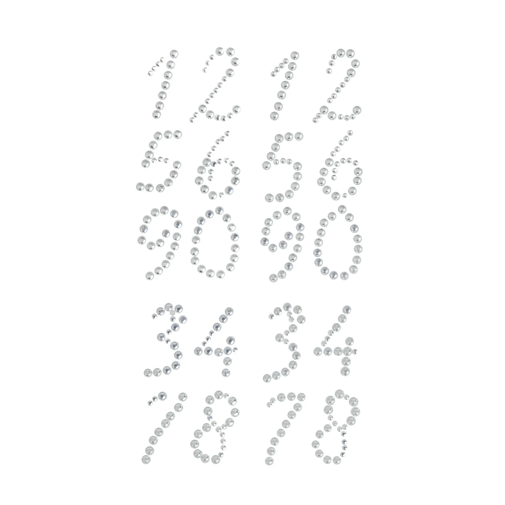 Hello Hobby Accessories Adhesive Gem Numbers, 20 piece