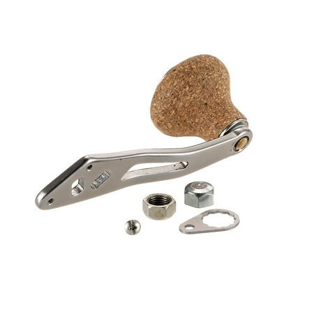 Wooden Reel Furniture Lixada Aluminum Alloy Fishing Reel Rocker Single Fishing Reel Handle Replacement Parts with Wooden Handle Knob for Baitcasting Spinning Fishing Reels ()