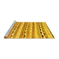 thumbnail image 2 of Ahgly Company Machine Washable Indoor Square Southwestern Yellow Country Area Rugs, 3' Square, 2 of 4