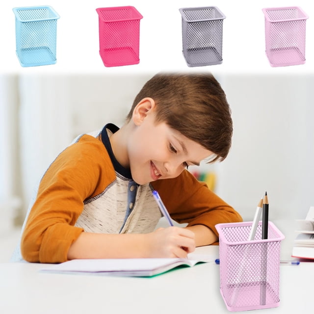Xihbxyly Caja de Almacenamiento de Malla Metálica, Organizador de Escritorio Multifuncional, Gran Capacidad, Elegante Diseño Hueco, Accesorio de Escritorio para Oficina y Estudio, Almacenamiento Prác