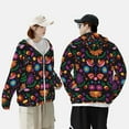 thumbnail image 6 of Balery Colorful Floral2 Men's Women's UPF 50+ Sun Protection Lightweight Hoodie Performance Long Sleeve Shirt for Fishing Running-3X-Large, 6 of 9