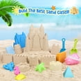 thumbnail image 4 of Juguetes de arena FUSPWEAO de Beach Toys para niños con cubo tipo castillo y moldes, 4 of 7