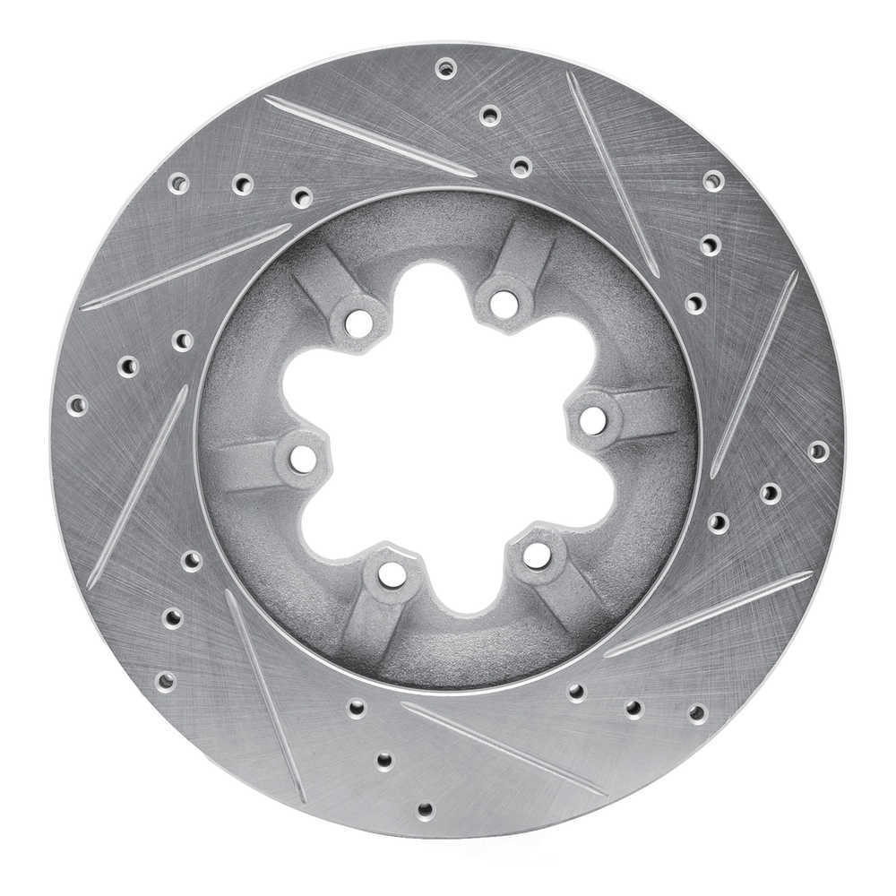 Dynamic Friction Company 631-48057L DFC Brake Rotor - Drilled And Slotted - Silver