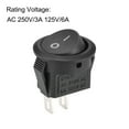 thumbnail image 3 of Uxcell 250V/3A 125V/6A Boat Rocker Switch  Toggle Switch for Boat Car Marine Plastic Black 5pcs, 3 of 4