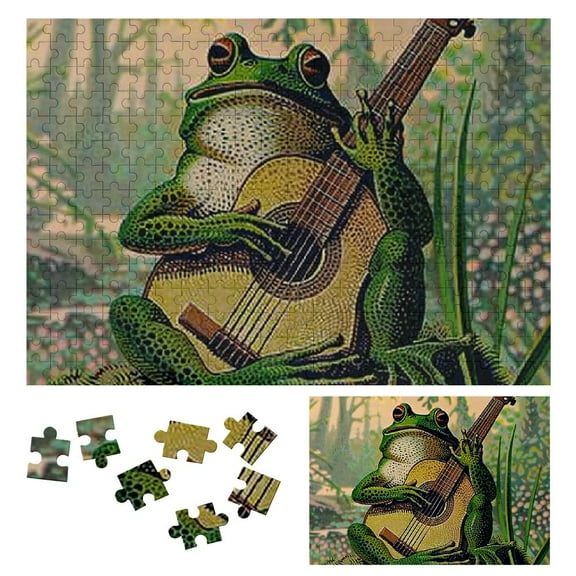 Shiartex Frog Wooden Jigsaw Puzzle, Impossible Hard Challenge for Adults, Gift for Family Friends 300 PCS