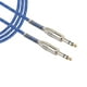 thumbnail image 5 of Cable de conexión de nailon trenzado azul Prosty de 6,35 mm con conector macho TRS de 1/4" para guitarra y bajo. 3m, 5 of 8