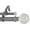 Gunmetal, variant on 1" Double Curtain Rod Set, Adjustable 48–84 Inches, Spanish White Marble Ball Finials, Gunmetal