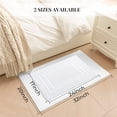 thumbnail image 3 of Yiannan 20x32 Inch Cotton Bath Rug, Soft Absorbent Non Slip Mat, Machine Washable Non Shedding, Fashionable Mat for Bathroom, Kitchen and Laundry,White, 3 of 8