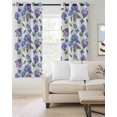 thumbnail image 2 of Purple Blue Hydrangea Blackout Curtains for Bedroom Living Room Darkening Curtains 96 Inches Long Watercolor Butterfly Flowers Window Curtain 2 Panels Set Window Treatment Grommet Drapes 52"x96", 2 of 9