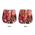 thumbnail image 3 of Gukieu Pink Butterfly Print Women's Sports Shorts with Drawstring Elastic Waistband for Running, Yoga, Fitness-Medium, 3 of 7