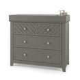 thumbnail image 6 of Child Craft Atwood 42" Interlocking 3-Drawer Dresser for Nursery or Bedroom, Chevron Design, Lunar Gray, 6 of 6