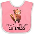 thumbnail image 3 of Inktastic Beware of My Cuteness Cute Red Panda Boys or Girls Baby Bib, 3 of 4