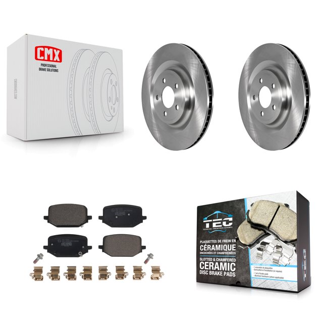 Transit Auto Rear Disc Brake Rotors and Ceramic Pads Kit for Car Ford Explorer Lincoln Aviator Police Interceptor Utility K8T-104016