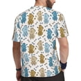 thumbnail image 2 of Wukai Cartoon Poodle Dog Print Men's Short-Sleeved Mesh T-Shirt,Quick-Dry Short Sleeve Workout T-Shirt-XX-Large, 2 of 8