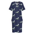 thumbnail image 3 of Vestido largo de Dachshund para mujer, elegante vestido de noche con bolsillos de verano, 3 of 6