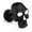 Style 3: Skull (Black), variant on Mens Womens Surgical Steel Gothic Punk Skull / Rose / Ankh Cross Stud Earrings-Style 3: Skull (Black)