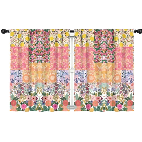 Blackout Kids Curtains,Pioneer Flower Childrens Insulated Curtains Set Of 2,Bedroom Essentials,Toddler Room Decor 42x54in(106x137cm)