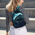 thumbnail image 5 of Fotbe Undersea Shark Mochila de Lona con Estampado, Mochila Duradera, Mochila Versátil de Alta Calidad, Mochila Compacta Vintage-Small, 5 of 5