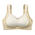 thumbnail image 6 of Audhol Women's Posy Full Coverage Bra, No Underwire Wireless Push-Up, Comfortable for Older Women, Beige, 6 of 7