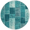 thumbnail image 2 of Addison Rugs Chantille Indoor/Outdoor Traditional Patchwork Teal Washable Round Rug, 8' x 8', 2 of 6