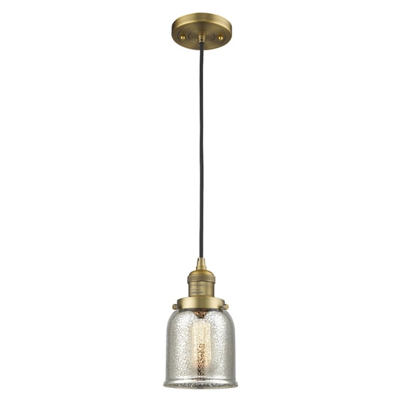 Innovations 1-LT LED Small Bell 5" Mini Pendant - Brushed Brass - 201C-BB-G58-LED