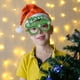 thumbnail image 5 of Festival Party Dress Up Sparkling Santa Claus Eyeframe Christmas Photo Accessories, Santa Claus Eyeframe, Christmas Party Decor, Festive Holiday Photo Prop, Glittery Frame, Foldable Design,, 5 of 9