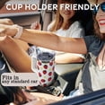 thumbnail image 6 of Floral Strawberry Tumbler with Handle and Straw Lid 40 oz,Cute Spring Summer Gift for Women Men Friends Boho Flowers Vacuum Insulated Leak Proof Stainless Steel Coffee Cup Mug, 6 of 6