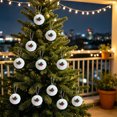thumbnail image 3 of Fmbmuo Christmas Faux Fur Ball Ornaments with Santa Snowman Mini Resin Decor for Tree Wreath Home Holiday Decor Christmas Decor,White, 3 of 5