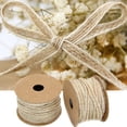 thumbnail image 3 of Rollos de arpillera de yute Vintage, cinta de arpillera con encaje, decoración de boda, fiesta de año nuevo 2022, envoltura de caja de regalo artesanal, 10 m/rollo, 3 of 4