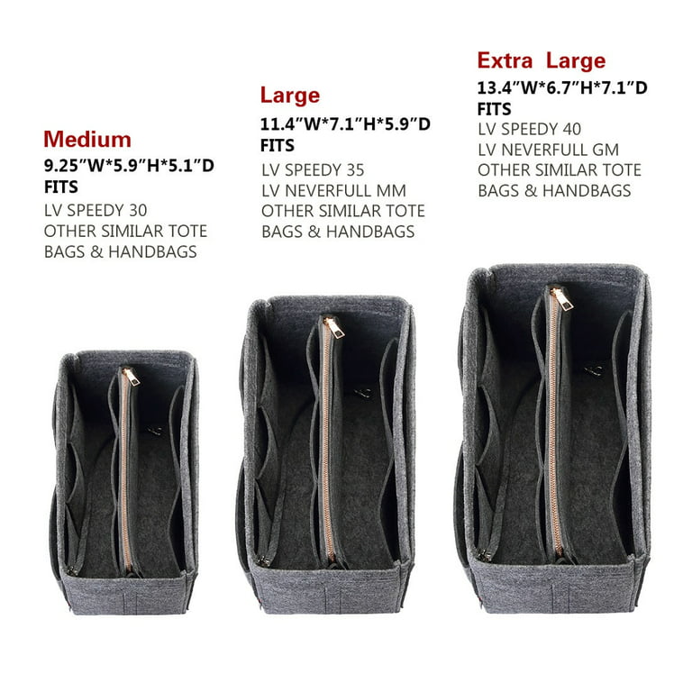 Bag Organizer for Louis Vuitton Neverfull GM (Detachable Zipper Top Cover)