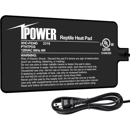 iPower 4"x7" Reptile Heat Pad Under Tank Terrarium Heater Heat Mat